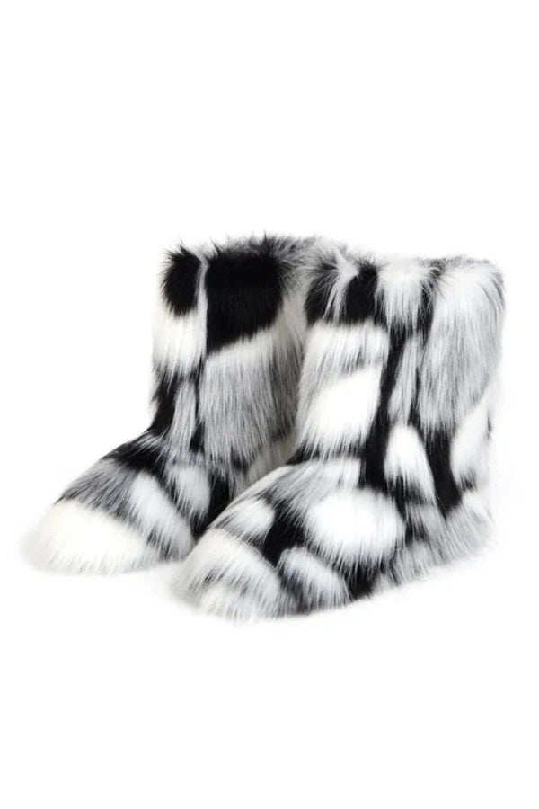 Gefrostete Flausch-Y2K-Stiefel