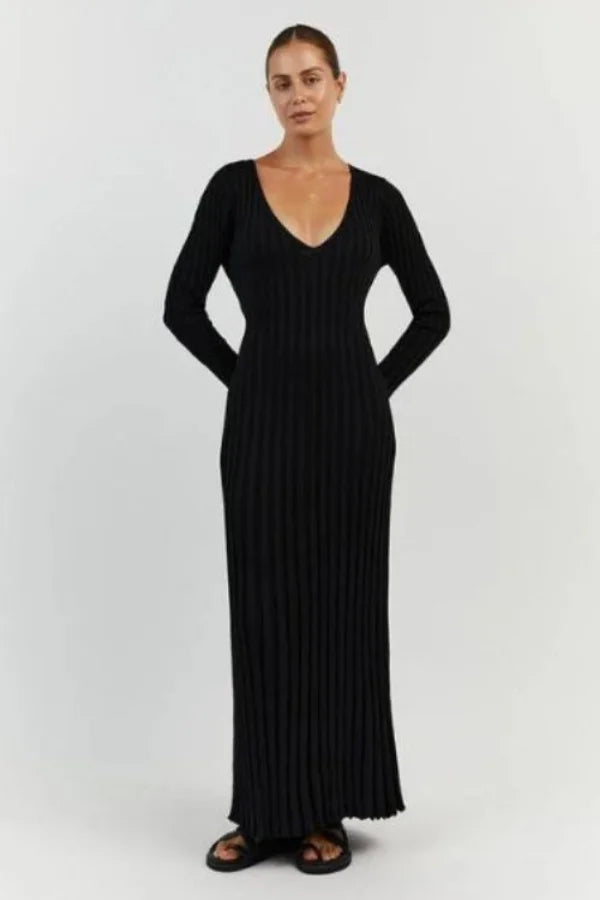 Strickkleid in Cerise