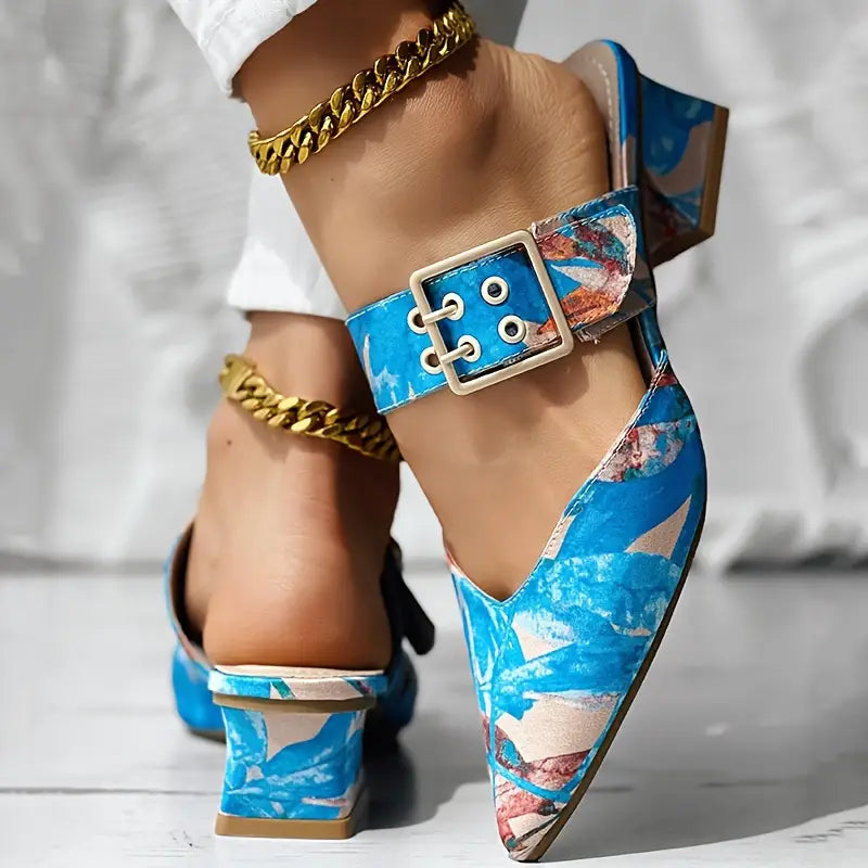 Batik-Pumps zum Hineinschlüpfen